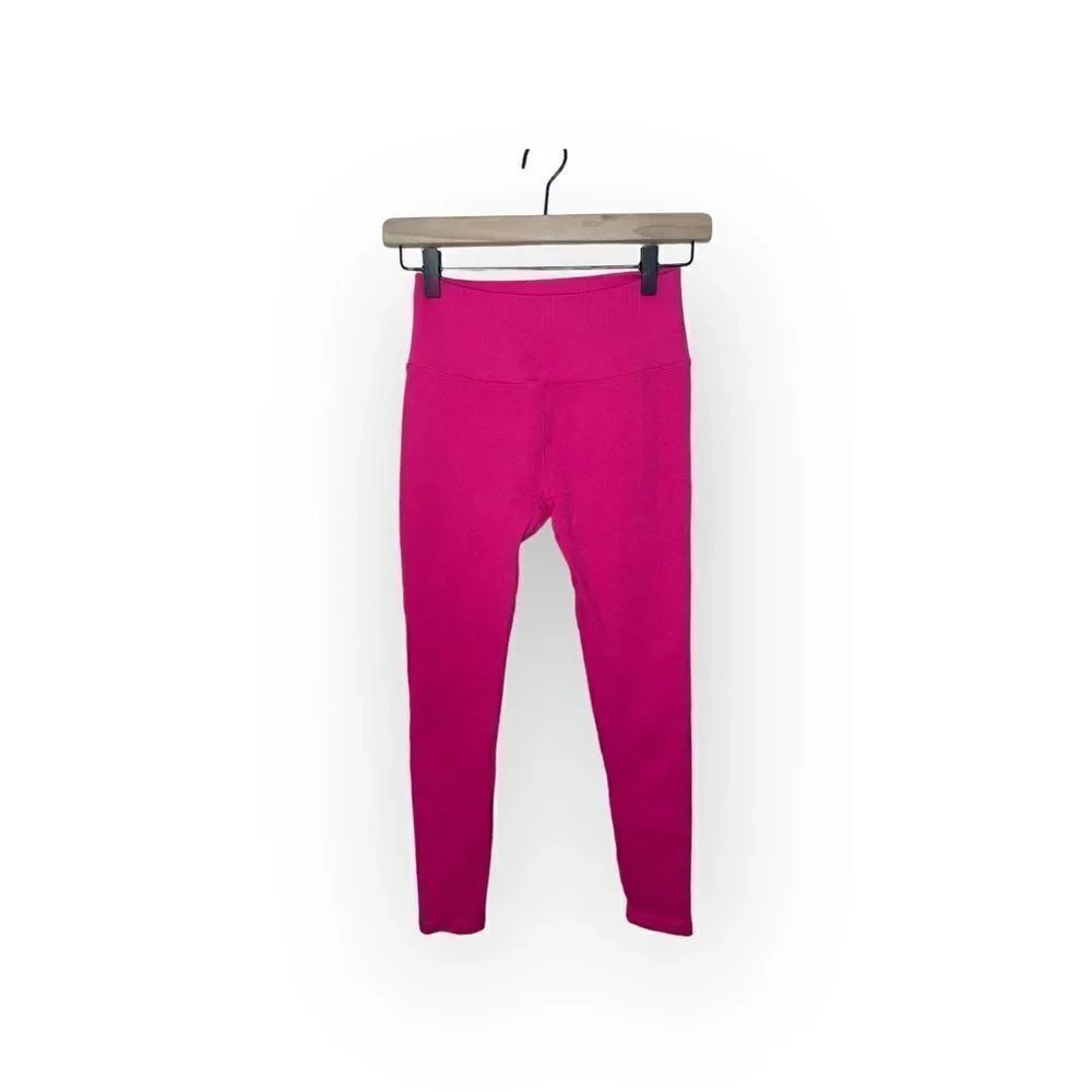 Spiritual Gangster Pink Ribbed Leggings Tights - M/L